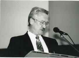 Harold Fehderau speaking
