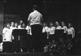 A choir sings