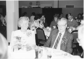 Herb and Margaret Giesbrecht at the dinner table