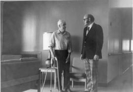 Helmuth Klassen with a resident