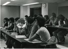 Youth in a classroom at Banff '77