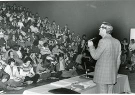 Jacob J. Toews speaking at Banff '74