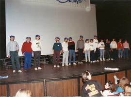 Leaders with blue hats at Banff '89