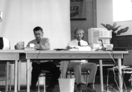 Peter Klassen and Menno Martens at work