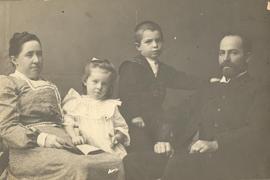 Mr. & Mrs. Abraham J. Huebert with their family