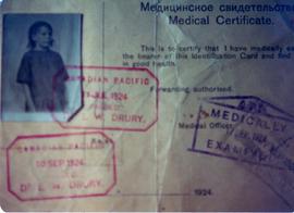 Medical certificate for Olga Enns