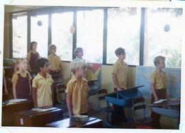 School children singing