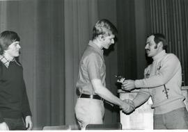 Harold Penner handing out an award at Banff '74