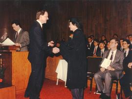 Hong Sik Ryu receiving his diploma