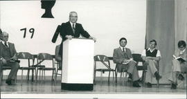 Frank D. Reimer, Chair, Frank Braun, John Kornelson, ?, Edwin Friesen