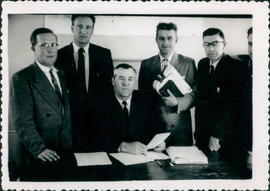 Western Gospel Mission workers: Edwin Wright, Ben Friesen, Ben D. Reimer (Director0, Harvey Barkm...