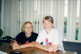 Michelle Sawatzky and Christine Stahl, both on Canada's Olympic Volleyball team