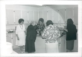 Women in kitchen preparing supper