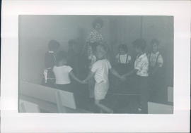 Playing games at VBS with Myrtle Doerksen