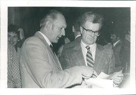 Milton Fast, Canadian Secretary of BOM and Ben Kroeker, Deacon, Birch River EMC