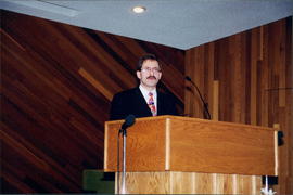 Pastor Jerry Plett delivers the sermon