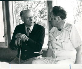 Rev. Abe P. Unger and Dr. Frank C. Peters in conversation