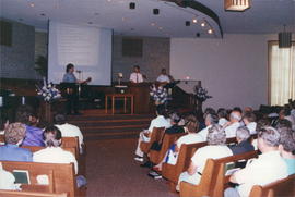 Pre-session singing with Robert Klassen, Don Fast, Colin Peters - 2 photos