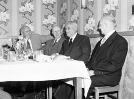 L to r: Mayor Dr. G. Gibson, Elmira; Senator Euler; C.D. Howe; and Otto Weppler