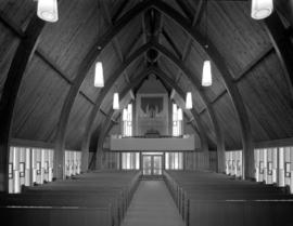 Interior of St. James Lutheran Church in St. Jacobs, Ontario