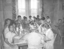 Boys and staff eat in the dining room, 1st floor