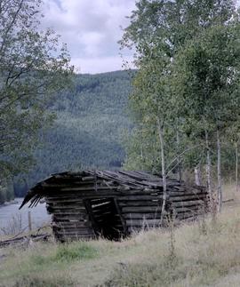 Log cabin ruins at Thompson River, British Columbia