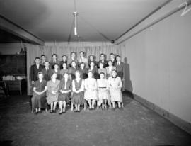 The grade ten class of 1952 at Rockway Mennonite School