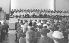 Opening exercises at Canadian Mennonite Bible College, 1960