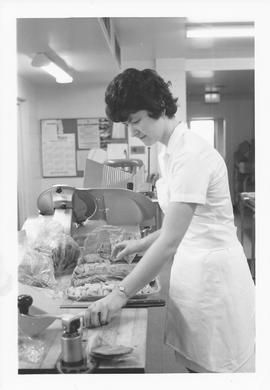 Staff working in the kitchen of Conrad Grebel