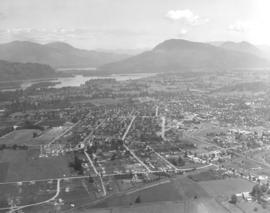 An aerial view of Chilliwack, British Columbia