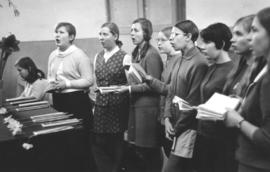 Octet of teenagers in a Tallinn Baptist Church