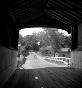 Covered bridge in West Montrose, Ontario. July 1950