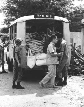 Mennonite Central Committee food distribution in Saigon, 1965