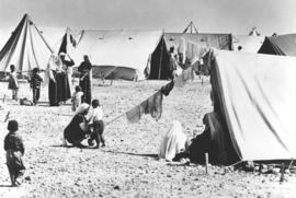 One of the tent cities set up in East Jordan to