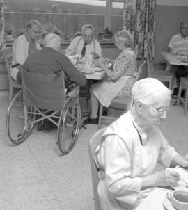 Residents eating a meal at Fairview Mennonite Home