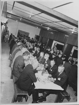 Men attending the Ontario United Mennonite Conference meetings, 1961