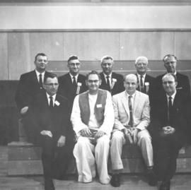 Group photo of \guest speakers at Conference of Mennonites in Canada, 1961