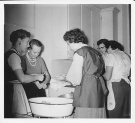 Women preparing food for the Ailsa Craig Boys Farm