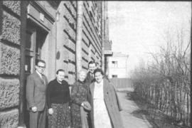 Frank H. Epp (at left) with Mennonites in Moscow