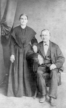 Formal photo of Jerry Hill and his wife? in