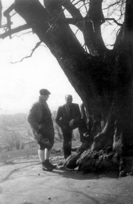 Augustin Coma (on right) in France, ca. 1946