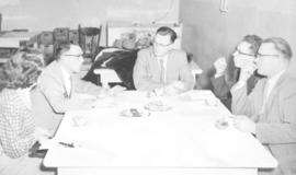 Arnold Regier (center), leading a seminar