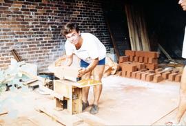 Roland Bellach working for Habitat for Humanity