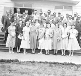 A group at Rosenort who participated in Mennonite Radio Mission correspondence course
