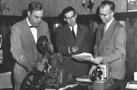 Film committee (l-r): William Zehr; Andrew R. Shelly; Willard Wiebe