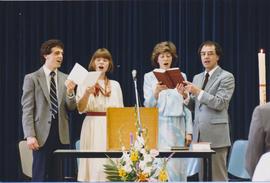Quartet singing at Grebel baccalaureate