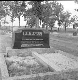 Gravestone of Isaac P. Friesen & his wife