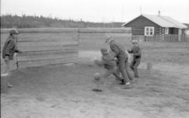 Children playing with a ball