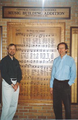 Ed Janzen and Len Enns at Central Christian Schools