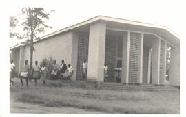 Students leaving morning chapel for class at the Blantyre Secondary School